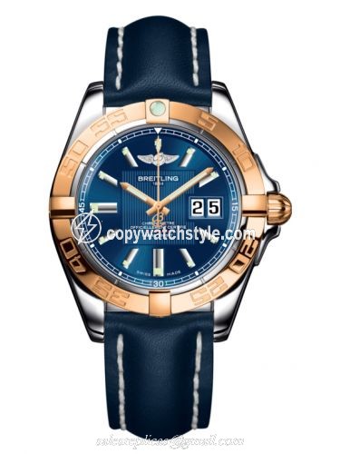 Breitling Galactic 41 Stainless Steel / Rose Gold / Metallica Blue / Calf C49350L2.C810.113X Breitling Galactic 41 Stainless Steel / Rose Gold / Metallica Blue / Calf C49350L2.C810.113X
