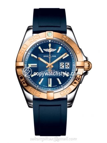 Breitling Galactic 41 Stainless Steel / Rose Gold / Metallica Blue / Rubber C49350L2.C810.138S Breitling Galactic 41 Stainless Steel / Rose Gold / Metallica Blue / Rubber C49350L2.C810.138S