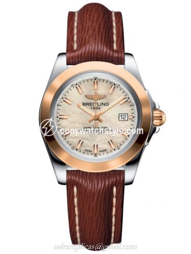 Breitling Galactic 32 Sleek Edition Stainless Steel / Rose Gold / Pearl / Sahara C7133012/A802/211X/A14BA.1 Breitling Galactic 32 Sleek Edition Stainless Steel / Rose Gold / Pearl / Sahara C7133012/A802/211X/A14BA.1