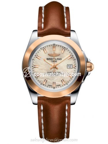 Breitling Galactic 32 Sleek Edition Stainless Steel / Rose Gold / Pearl / Calf C7133012/A802/406X/A14BA.1 Breitling Galactic 32 Sleek Edition Stainless Steel / Rose Gold / Pearl / Calf C7133012/A802/406X/A14BA.1