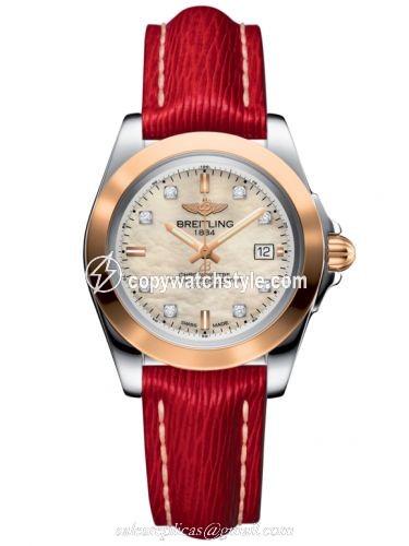 Breitling Galactic 32 Sleek Edition Stainless Steel / Rose Gold / Pearl Diamond / Sahara C7133012/A803/209X/A14BA.1 Breitling Galactic 32 Sleek Edition Stainless Steel / Rose Gold / Pearl Diamond / Sahara C7133012/A803/209X/A14BA.1