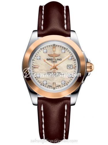 Breitling Galactic 32 Sleek Edition Stainless Steel / Rose Gold / Pearl Diamond / Calf C7133012/A803/410X/A14BA.1 Breitling Galactic 32 Sleek Edition Stainless Steel / Rose Gold / Pearl Diamond / Calf C7133012/A803/410X/A14BA.1