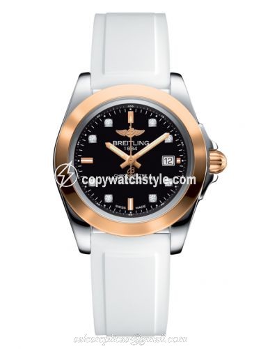 Breitling Galactic 32 Sleek Edition Stainless Steel / Rose Gold / Trophy Black Diamond / Rubber C7133012/BF64/164S/A14S.1 Breitling Galactic 32 Sleek Edition Stainless Steel / Rose Gold / Trophy Black Diamond / Rubber C7133012/BF64/164S/A14S.1