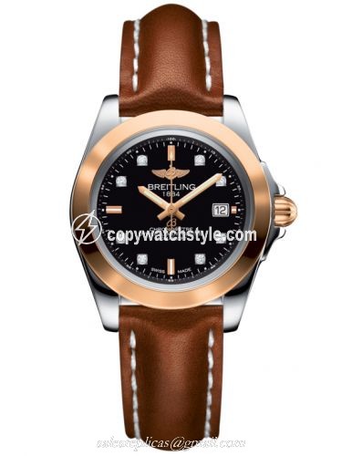 Breitling Galactic 32 Sleek Edition Stainless Steel / Rose Gold / Trophy Black Diamond / Calf C7133012/BF64/406X/A14BA.1 Breitling Galactic 32 Sleek Edition Stainless Steel / Rose Gold / Trophy Black Diamond / Calf C7133012/BF64/406X/A14BA.1