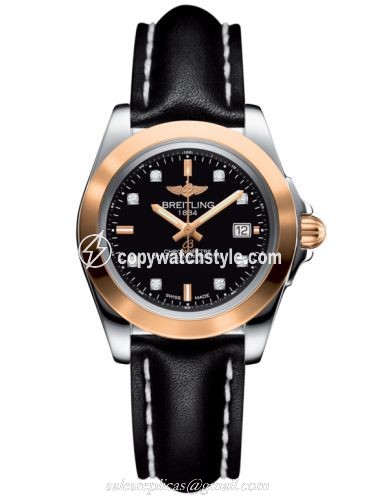Breitling Galactic 32 Sleek Edition Stainless Steel / Rose Gold / Trophy Black Diamond / Calf C7133012/BF64/408X/A14BA.1 Breitling Galactic 32 Sleek Edition Stainless Steel / Rose Gold / Trophy Black Diamond / Calf C7133012/BF64/408X/A14BA.1