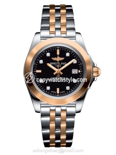 Breitling Galactic 32 Sleek Edition Stainless Steel / Rose Gold / Trophy Black Diamond / Bracelet C7133012/BF64/792C