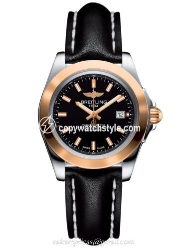 Breitling Galactic 32 Sleek Edition Stainless Steel / Rose Gold / Trophy Black / Calf C7133012/BF65/408X/A14BA.1 Breitling Galactic 32 Sleek Edition Stainless Steel / Rose Gold / Trophy Black / Calf C7133012/BF65/408X/A14BA.1