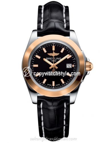 Breitling Galactic 32 Sleek Edition Stainless Steel / Rose Gold / Trophy Black / Croco C7133012/BF65/777P/A14BA.1