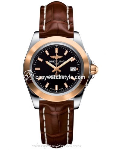 Breitling Galactic 32 Sleek Edition Stainless Steel / Rose Gold / Trophy Black / Croco C7133012/BF65/778P/A14BA.1
