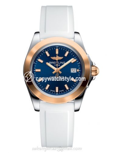 Breitling Galactic 32 Sleek Edition Stainless Steel / Rose Gold / Horizon Blue / Rubber C7133012/C952/164S/A14S.1 Breitling Galactic 32 Sleek Edition Stainless Steel / Rose Gold / Horizon Blue / Rubber C7133012/C952/164S/A14S.1