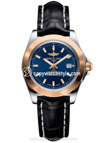 Breitling Galactic 32 Sleek Edition Stainless Steel / Rose Gold / Horizon Blue / Croco C7133012/C952/777P/A14BA.1