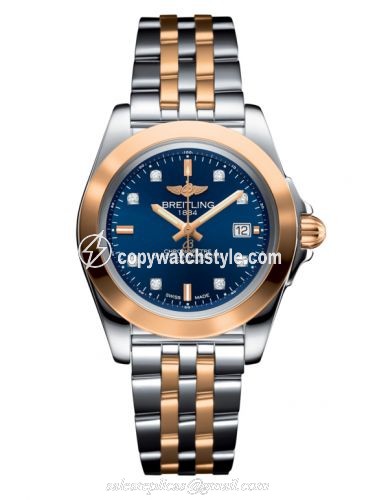 Breitling Galactic 32 Sleek Edition Stainless Steel / Rose Gold / Horizon Blue Diamond / Bracelet C7133012/C967/792C Breitling Galactic 32 Sleek Edition Stainless Steel / Rose Gold / Horizon Blue Diamond / Bracelet C7133012/C967/792C