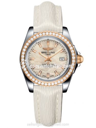 Breitling Galactic 32 Sleek Edition Stainless Steel / Rose Gold / Diamond / Pearl / Sahara C7133053/A802/235X/A14BA.1 Breitling Galactic 32 Sleek Edition Stainless Steel / Rose Gold / Diamond / Pearl / Sahara C7133053/A802/235X/A14BA.1