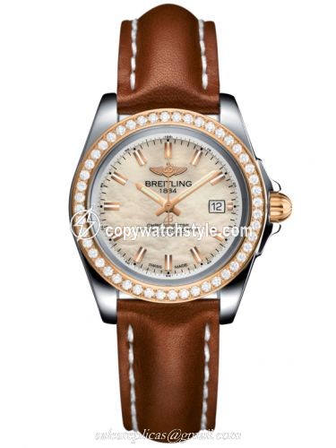 Breitling Galactic 32 Sleek Edition Stainless Steel / Rose Gold / Diamond / Pearl / Calf C7133053/A802/406X/A14BA.1 Breitling Galactic 32 Sleek Edition Stainless Steel / Rose Gold / Diamond / Pearl / Calf C7133053/A802/406X/A14BA.1