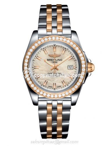 Breitling Galactic 32 Sleek Edition Stainless Steel / Rose Gold / Diamond / Pearl / Bracelet C71330531A1C1 Breitling Galactic 32 Sleek Edition Stainless Steel / Rose Gold / Diamond / Pearl / Bracelet C71330531A1C1