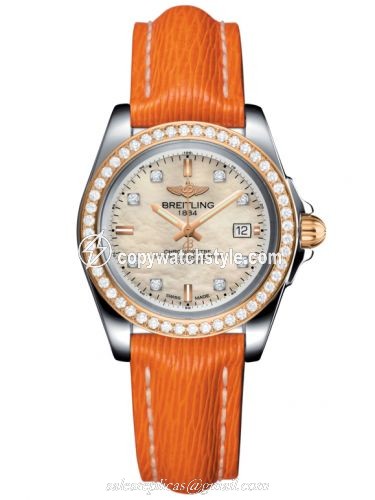 Breitling Galactic 32 Sleek Edition Stainless Steel / Rose Gold / Diamond / Pearl Diamond / Sahara C7133053/A803/212X/A14BA.1 Breitling Galactic 32 Sleek Edition Stainless Steel / Rose Gold / Diamond / Pearl Diamond / Sahara C7133053/A803/212X/A14BA.1