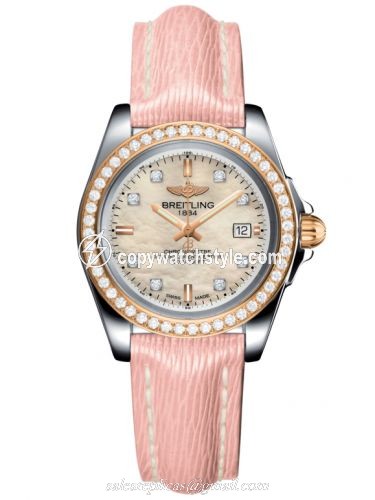 Breitling Galactic 32 Sleek Edition Stainless Steel / Rose Gold / Diamond / Pearl Diamond / Sahara C7133053/A803/238X/A14BA.1 Breitling Galactic 32 Sleek Edition Stainless Steel / Rose Gold / Diamond / Pearl Diamond / Sahara C7133053/A803/238X/A14BA.1