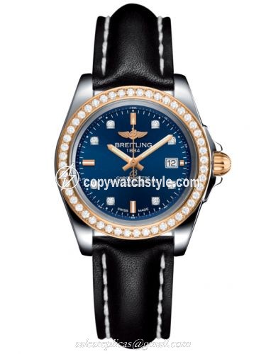 Breitling Galactic 32 Sleek Edition Stainless Steel / Rose Gold / Diamond / Horizon Blue Diamond / Calf C7133053/C967/408X/A14BA.1 Breitling Galactic 32 Sleek Edition Stainless Steel / Rose Gold / Diamond / Horizon Blue Diamond / Calf C7133053/C967/408X/A14BA.1