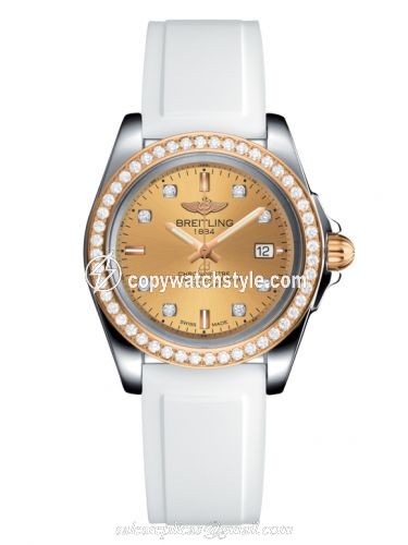 Breitling Galactic 32 Sleek Edition Stainless Steel / Rose Gold / Diamond / Golden Sun Diamond / Rubber C7133053/H550/164S/A14S.1