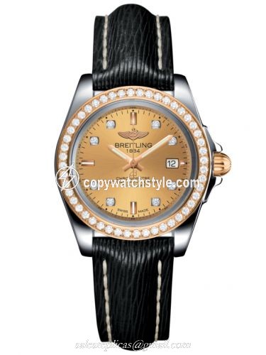 Breitling Galactic 32 Sleek Edition Stainless Steel / Rose Gold / Diamond / Golden Sun Diamond / Sahara C7133053/H550/208X/A14BA.1 Breitling Galactic 32 Sleek Edition Stainless Steel / Rose Gold / Diamond / Golden Sun Diamond / Sahara C7133053/H550/208X/A14BA.1