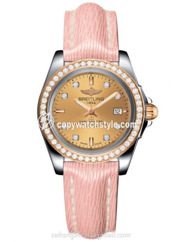 Breitling Galactic 32 Sleek Edition Stainless Steel / Rose Gold / Diamond / Golden Sun Diamond / Sahara C7133053/H550/238X/A14BA.1 Breitling Galactic 32 Sleek Edition Stainless Steel / Rose Gold / Diamond / Golden Sun Diamond / Sahara C7133053/H550/238X/A14BA.1