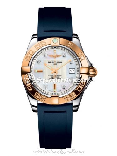 Breitling Galactic 32 Stainless Steel / Rose Gold / Pearl Diamond / Rubber C71356L2.A712.141S Breitling Galactic 32 Stainless Steel / Rose Gold / Pearl Diamond / Rubber C71356L2.A712.141S