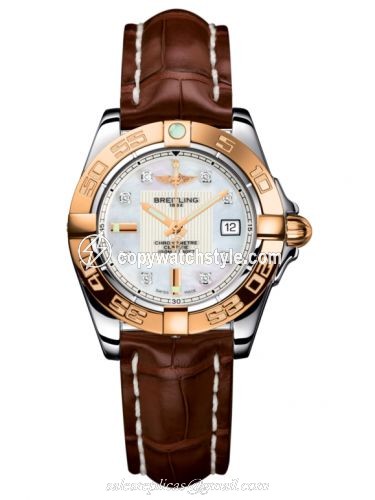 Breitling Galactic 32 Stainless Steel / Rose Gold / Pearl Diamond / Croco C71356L2.A712.778P Breitling Galactic 32 Stainless Steel / Rose Gold / Pearl Diamond / Croco C71356L2.A712.778P