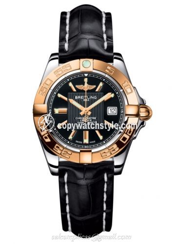 Breitling Galactic 32 Stainless Steel / Rose Gold / Trophy Black / Croco C71356L2.BA12.777P
