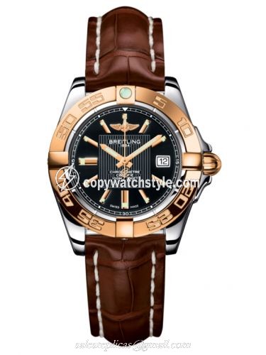 Breitling Galactic 32 Stainless Steel / Rose Gold / Trophy Black / Croco C71356L2.BA12.778P Breitling Galactic 32 Stainless Steel / Rose Gold / Trophy Black / Croco C71356L2.BA12.778P