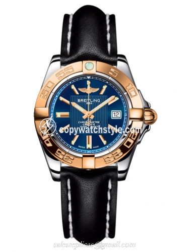 Breitling Galactic 32 Stainless Steel / Rose Gold / Metallica Blue / Calf C71356L2.C813.408X Breitling Galactic 32 Stainless Steel / Rose Gold / Metallica Blue / Calf C71356L2.C813.408X