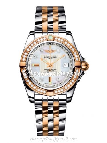Breitling Galactic 32 Stainless Steel / Rose Gold / Diamond / Pearl Diamond / Bracelet C71356LA.A712.367C