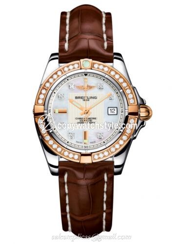 Breitling Galactic 32 Stainless Steel / Rose Gold / Diamond / Pearl Diamond / Croco C71356LA.A712.778P Breitling Galactic 32 Stainless Steel / Rose Gold / Diamond / Pearl Diamond / Croco C71356LA.A712.778P