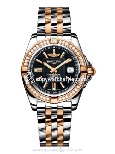 Breitling Galactic 32 Stainless Steel / Rose Gold / Diamond / Trophy Black / Bracelet C71356LA.BA12.367C Breitling Galactic 32 Stainless Steel / Rose Gold / Diamond / Trophy Black / Bracelet C71356LA.BA12.367C