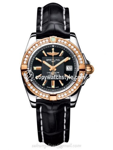 Breitling Galactic 32 Stainless Steel / Rose Gold / Diamond / Trophy Black / Croco C71356LA.BA12.777P Breitling Galactic 32 Stainless Steel / Rose Gold / Diamond / Trophy Black / Croco C71356LA.BA12.777P