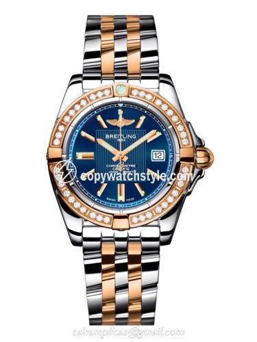 Breitling Galactic 32 Stainless Steel / Rose Gold / Diamond / Metallica Blue / Bracelet C71356LA.C813.367C Breitling Galactic 32 Stainless Steel / Rose Gold / Diamond / Metallica Blue / Bracelet C71356LA.C813.367C