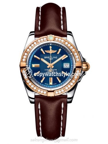 Breitling Galactic 32 Stainless Steel / Rose Gold / Diamond / Metallica Blue / Calf C71356LA.C813.410X Breitling Galactic 32 Stainless Steel / Rose Gold / Diamond / Metallica Blue / Calf C71356LA.C813.410X