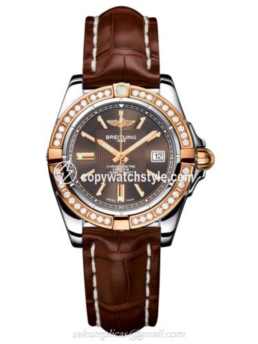Breitling Galactic 32 Stainless Steel / Rose Gold / Diamond / Solar Bronze / Croco C71356LA.Q581.778P