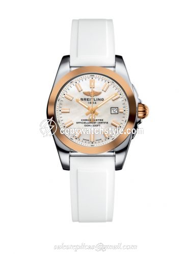 Breitling Galactic 29 Stainless Steel / Rose Gold / Pearl / Rubber C7234812/A791/249S/A12S.1 Breitling Galactic 29 Stainless Steel / Rose Gold / Pearl / Rubber C7234812/A791/249S/A12S.1