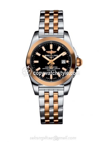 Breitling Galactic 29 Stainless Steel / Rose Gold / Trophy Black / Bracelet C7234812/BF32/791C
