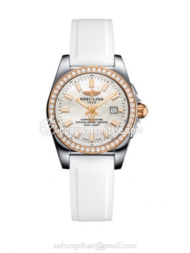 Breitling Galactic 29 Stainless Steel / Rose Gold / Diamond / Pearl / Rubber C7234853/A791/249S/A12S.1 Breitling Galactic 29 Stainless Steel / Rose Gold / Diamond / Pearl / Rubber C7234853/A791/249S/A12S.1