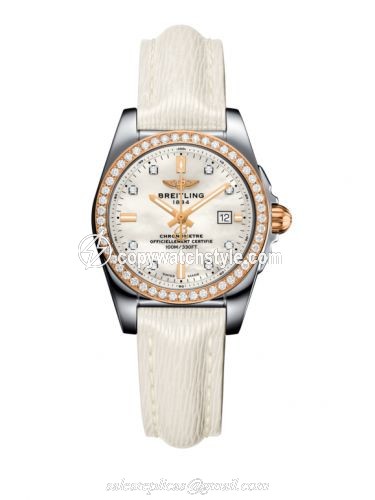 Breitling Galactic 29 Stainless Steel / Rose Gold / Diamond / Pearl Diamond / Calf C7234853/A792/484X/A12BA.1 Breitling Galactic 29 Stainless Steel / Rose Gold / Diamond / Pearl Diamond / Calf C7234853/A792/484X/A12BA.1