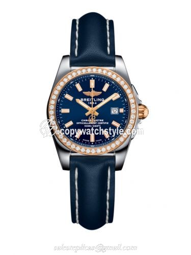Breitling Galactic 29 Stainless Steel / Rose Gold / Diamond / Horizon Blue / Calf C7234853/C950/486X/A12BA.1 Breitling Galactic 29 Stainless Steel / Rose Gold / Diamond / Horizon Blue / Calf C7234853/C950/486X/A12BA.1