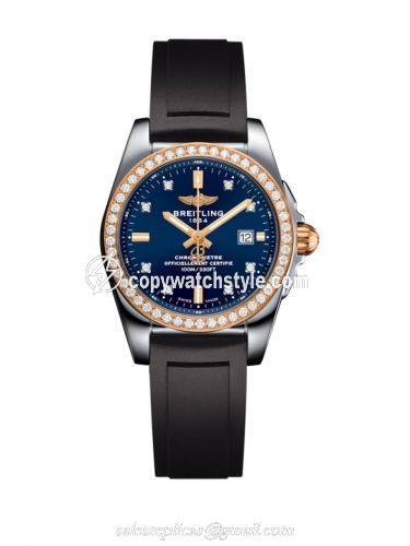 Breitling Galactic 29 Stainless Steel / Rose Gold / Diamond / Horizon Blue Diamond / Rubber C7234853/C964/248S/A12S.1