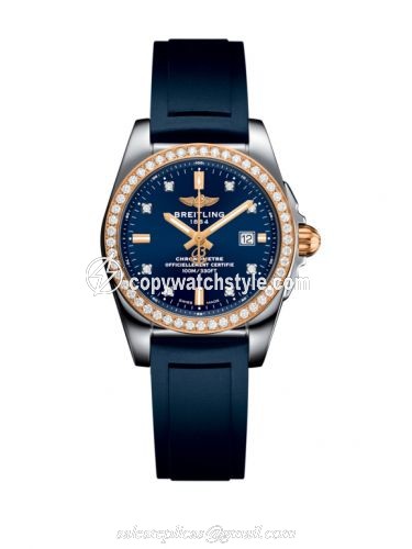 Breitling Galactic 29 Stainless Steel / Rose Gold / Diamond / Horizon Blue Diamond / Rubber C7234853/C964/287S/A12S.1 Breitling Galactic 29 Stainless Steel / Rose Gold / Diamond / Horizon Blue Diamond / Rubber C7234853/C964/287S/A12S.1