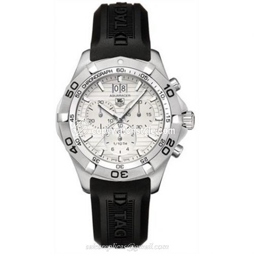 TAG Heuer Aquaracer 300M Quartz Chronograph 43 Stainless Steel / Silver / Rubber CAF101F.FT8011 TAG Heuer Aquaracer 300M Quartz Chronograph 43 Stainless Steel / Silver / Rubber CAF101F.FT8011