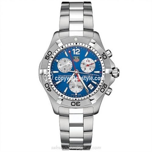 TAG Heuer Aquaracer 300M Quartz Chronograph 41 Stainless Steel / Blue / Bracelet CAF1112.BA0803