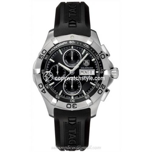 TAG Heuer Aquaracer 300M Calibre 16 Day-Date 43 Stainless Steel / Black / Rubber CAF2010.FT8011