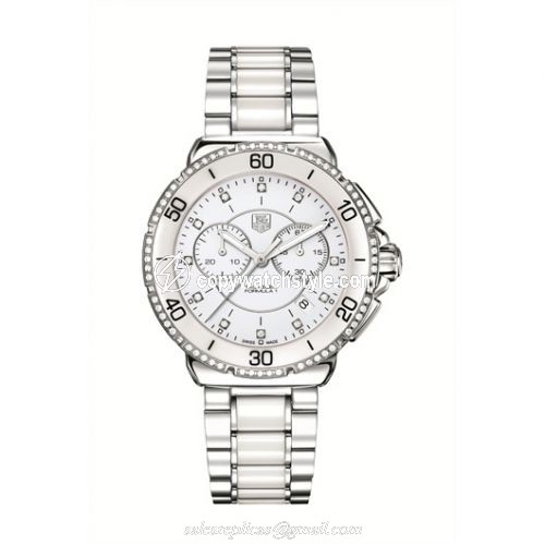 TAG Heuer Formula 1 Chronograph Quartz 41 Stainless Steel / Diamond / White / Bracelet CAH1213.BA0863 TAG Heuer Formula 1 Chronograph Quartz 41 Stainless Steel / Diamond / White / Bracelet CAH1213.BA0863