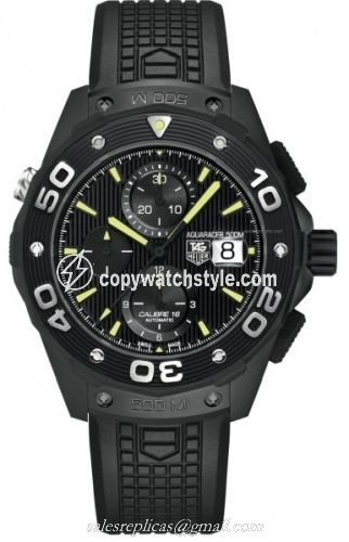 TAG Heuer Aquaracer 500M Calibre 16 44 Titanium PVD / Black / Rubber CAJ2180.FT6023