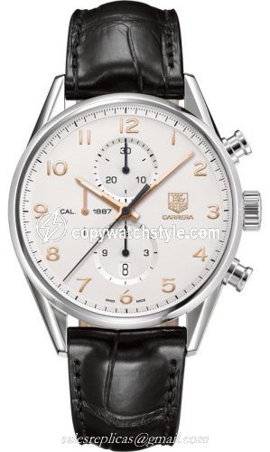 TAG Heuer Carrera Calibre 1887 43 Stainless Steel / Silver / Alligator CAR2012.FC6235 TAG Heuer Carrera Calibre 1887 43 Stainless Steel / Silver / Alligator CAR2012.FC6235